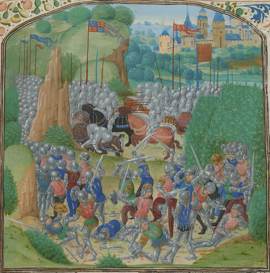 James, Earl Douglas, died out of sight of his army, in a bush, at Battle of Otterburn